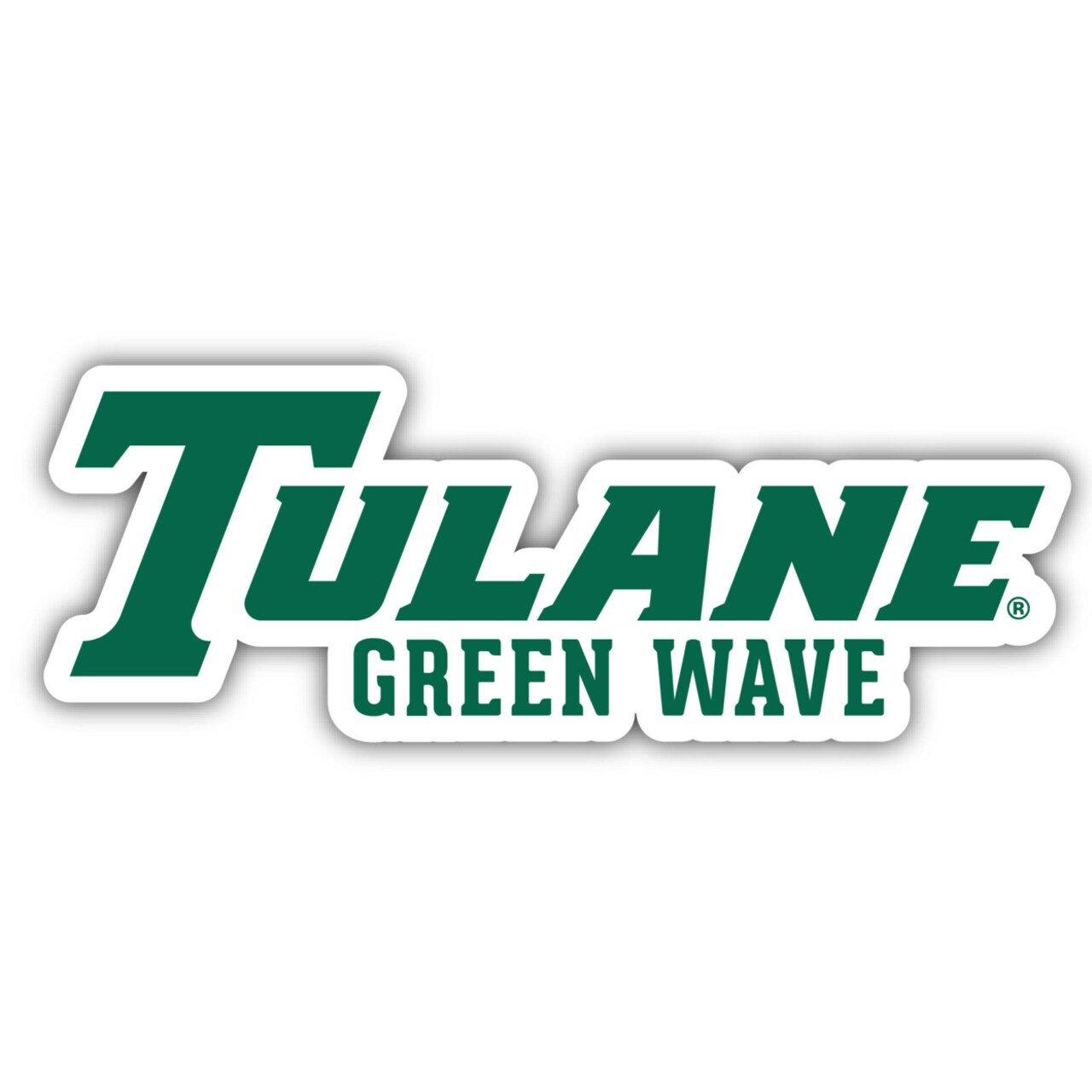 R & R INC. Tulane University Green Wave 10 Inch Vinyl Decal Sticker